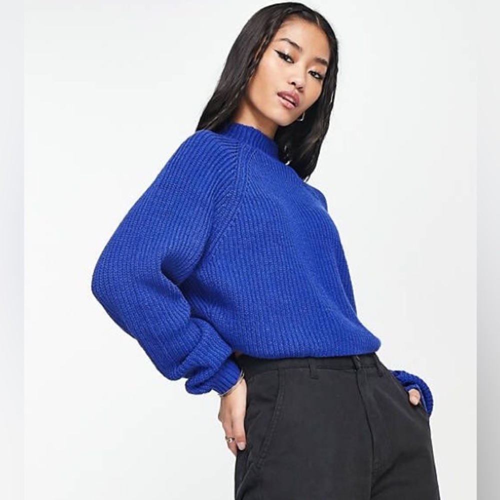 Hollister Royal Blue Women's Turtleneck Sweater